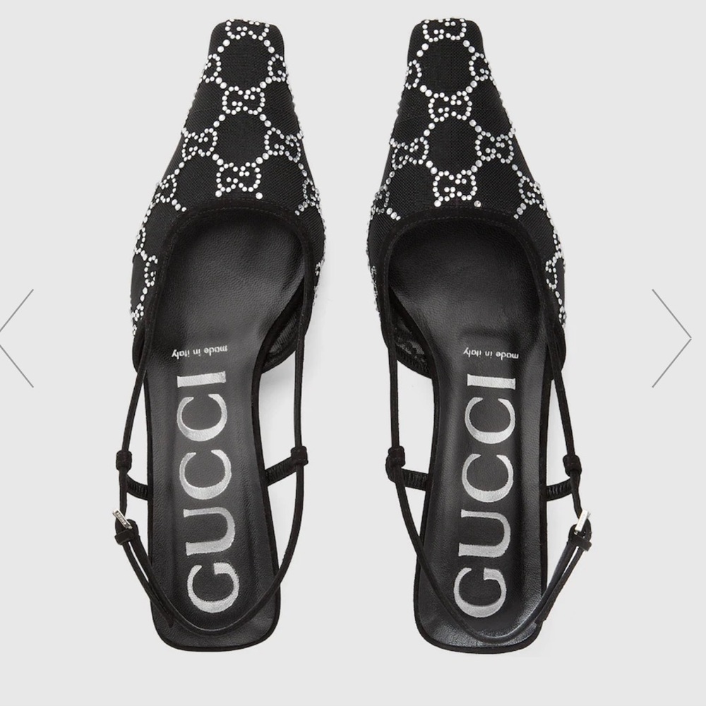 Gucci sparkly Slingback pumps
